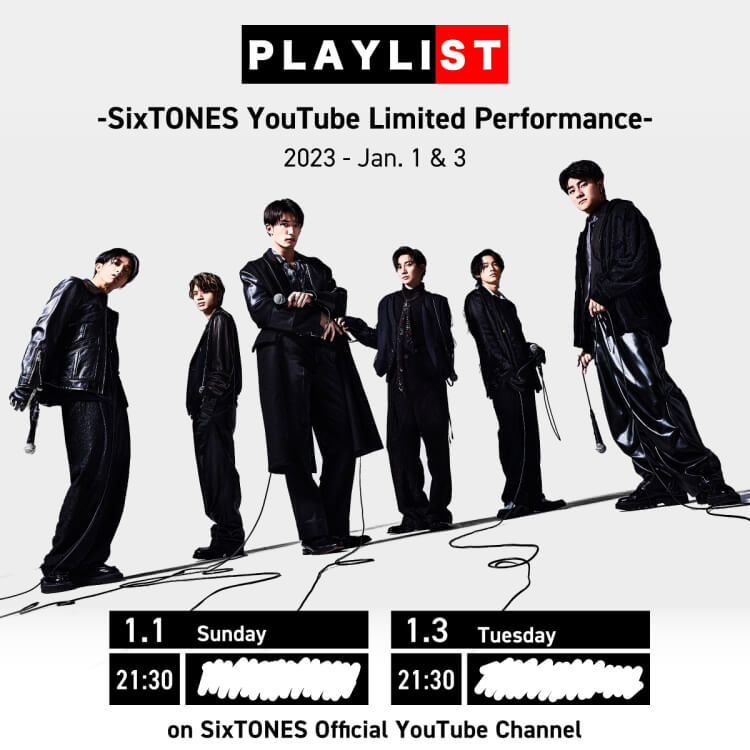 PLAYLIST – SixTONES YouTube Limited Performanc